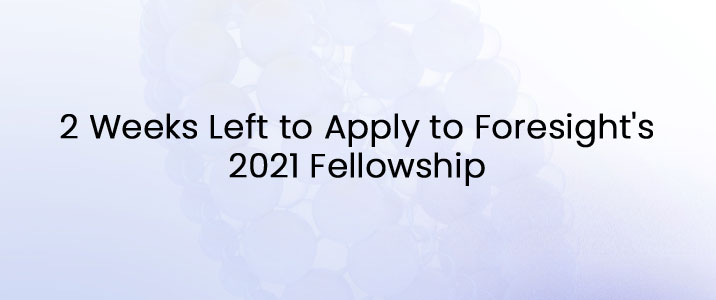 2 Weeks Left To Apply To Foresight S 2021 Fellowship Foresight Institute